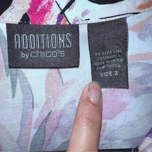 Chico's | Tops | Additions By Chicos
Cotton Blend Multicolor Size:3 Like New - Picture 5 of 8
